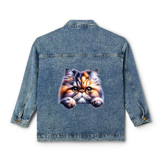 Persian cat Classic Women's Denim Jackets
