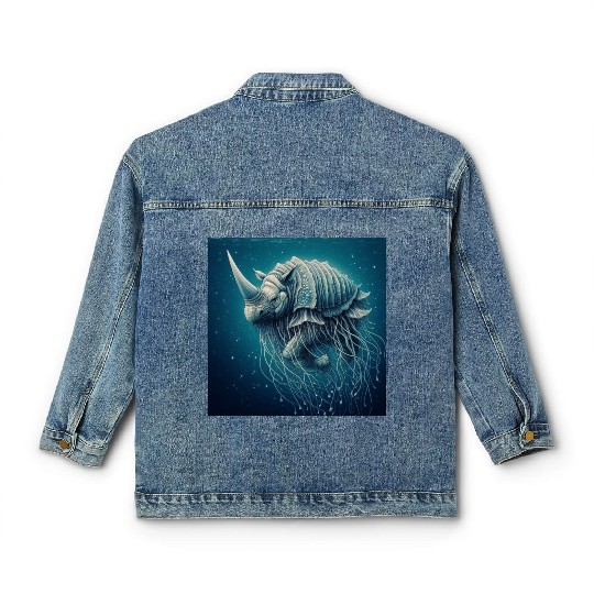 The jellyfish-rhino Classic Women's Denim Jackets