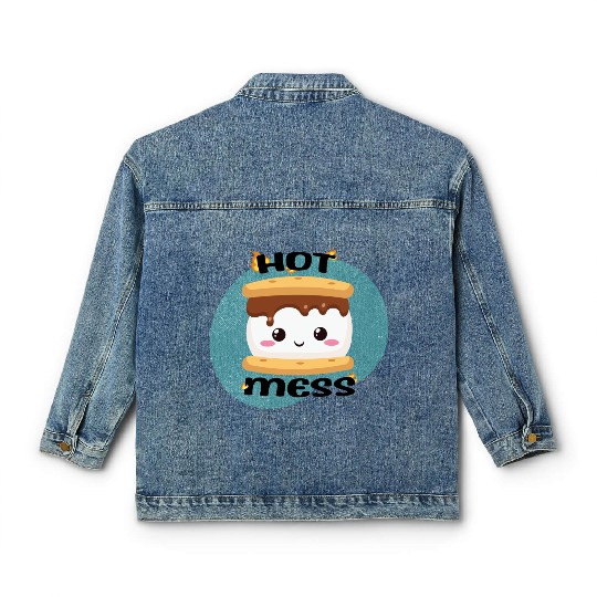 Hot Mess Kawaii S'more Meme Classic Women's Denim Jackets