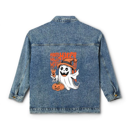happy halloween Classic Women's Denim Jackets