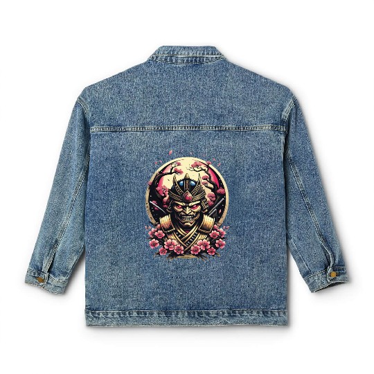 001 Samurai s Cherry Blossom Fall Classic Women's Denim Jackets