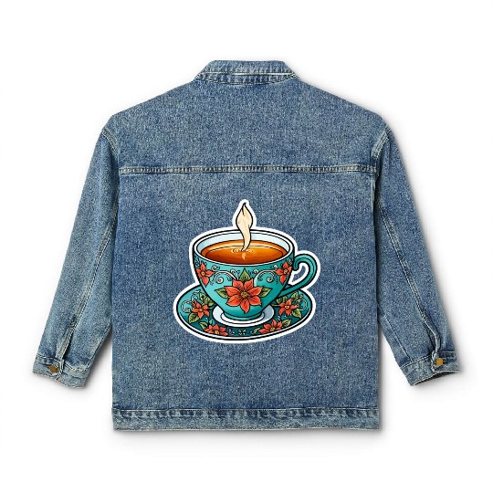 Cup Of Tea Neo Traditional Classic Women's Denim Jackets