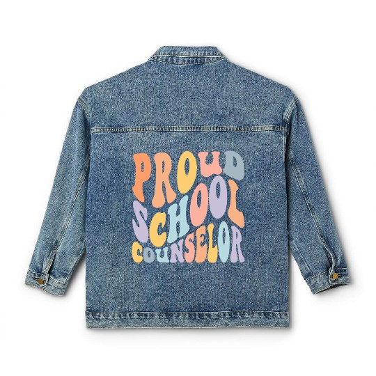 School Counselor Proud School Classic Women's Denim Jackets