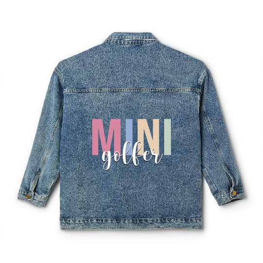 Mini Golfer Golf Golfing Miniature Golf Classic Women's Denim Jackets