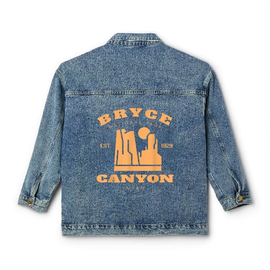 Vintage Bryce Canyon National Park Utah Hiking Cam Classic Women's Denim Jackets