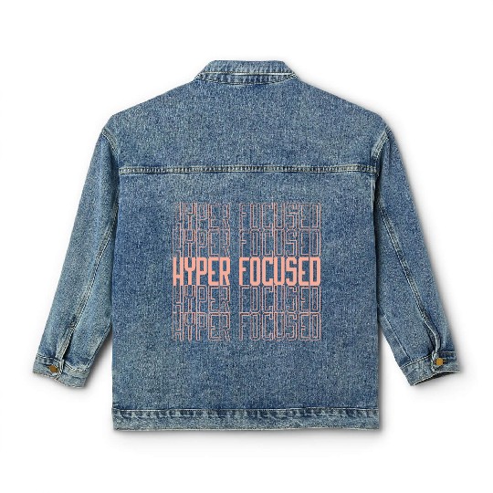 yperfocused in yellow Classic Women's Denim Jackets
