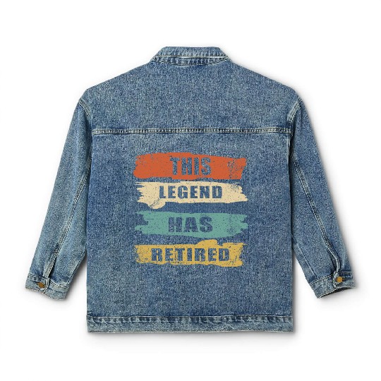This Legend Has Retired Vintage Retirement Text Classic Women's Denim Jackets