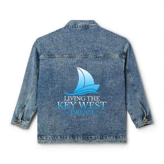 Florida Keys LIVING THE KEY-WEST DREAM Sailor Classic Women's Denim Jackets