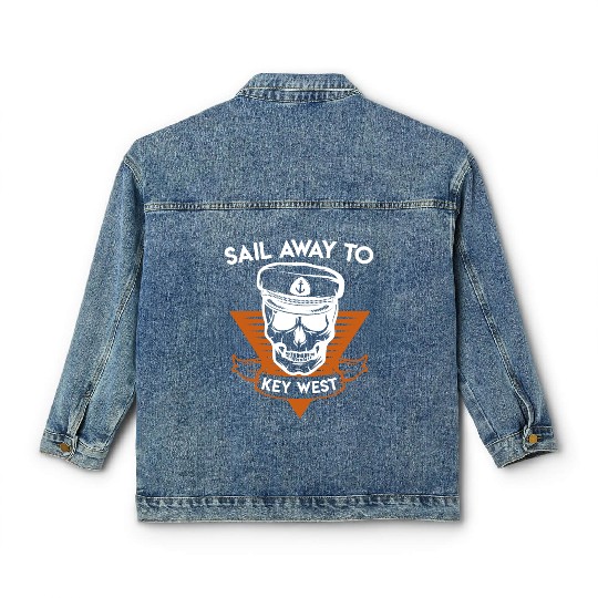 Florida Keys SAIL AWAY TO KEY-WEST Sailing Outfit Classic Women's Denim Jackets
