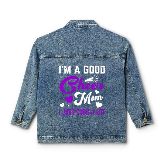 A Good Cheer Mom Cheerleading Mommy Mother's Day Classic Women's Denim Jackets