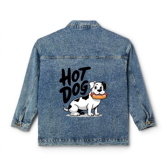 Hot dog - dog Classic Women's Denim Jackets