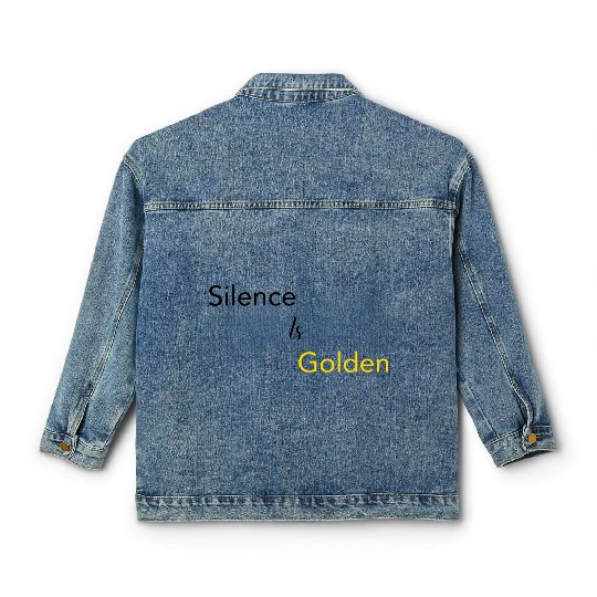 Silence is Golden Black Classic Women's Denim Jackets