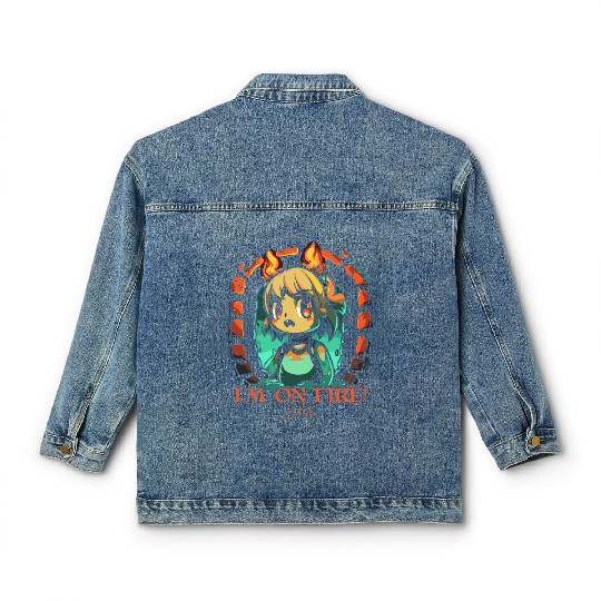 I Am on Fire in the Dungeon Classic Women's Denim Jackets