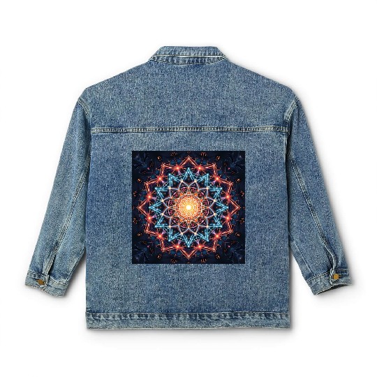Mandala Goes Down Electric Avenue Classic Women's Denim Jackets