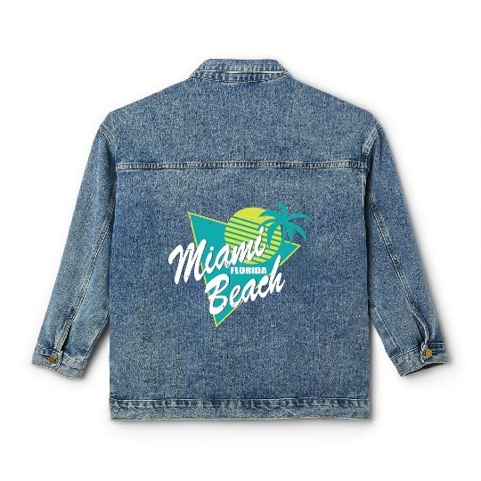 Miami Florida Beach Classic Women's Denim Jackets