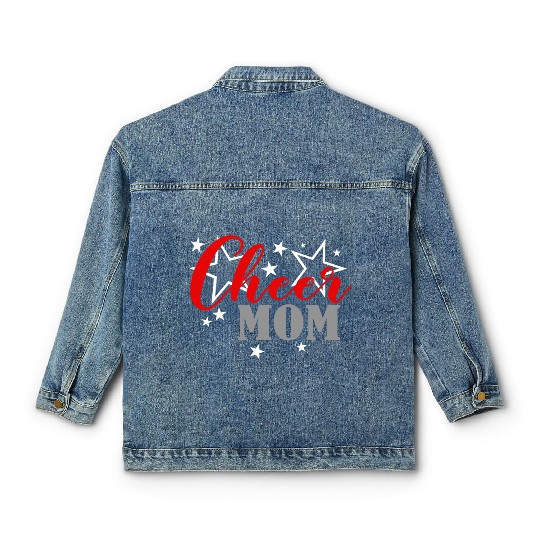 Cheerleader Proud Cheer Mom Pride Sports Supporter Classic Women's Denim Jackets