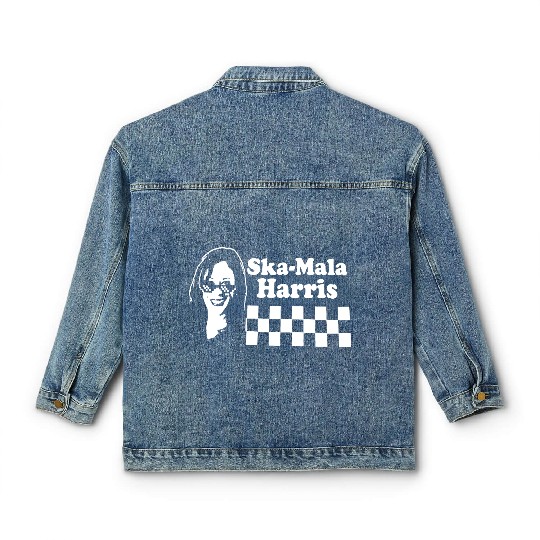 Kamala Harris Ska Mala Harris checkerboard Classic Women's Denim Jackets