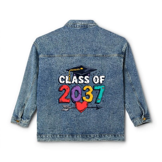 Celebrating the Class of 2037: A Colorful Future Classic Women's Denim Jackets