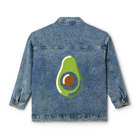 Avocado minimalist avocados design food art Classic Women's Denim Jackets