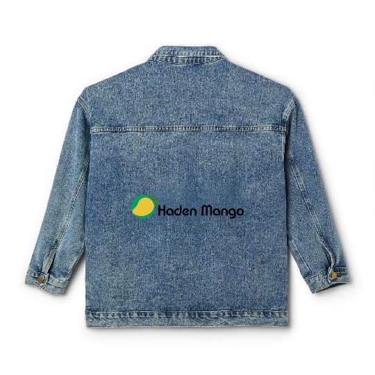 Green Mango Logo Design Classic Women's Denim Jackets