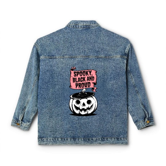 Spooky Black and Proud Classic Women's Denim Jackets