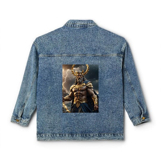 Zeus Jupiter Roman Greek God Classic Women's Denim Jackets