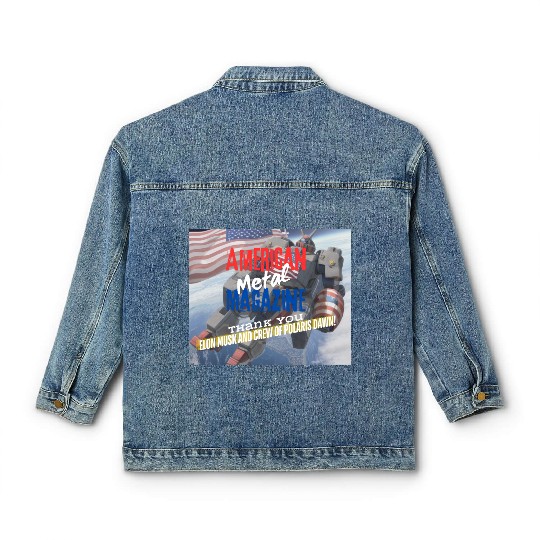 Elon Musk and Polaris Dawn crew A.M.M. 9-12 Classic Women's Denim Jackets