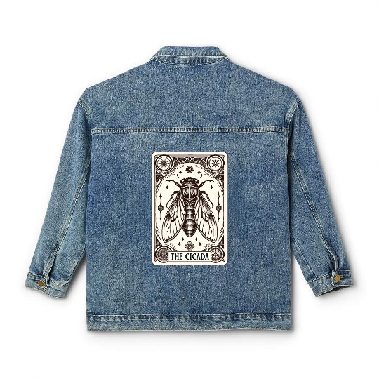 Cicada Tarot Card Brood Emergence Classic Women's Denim Jackets