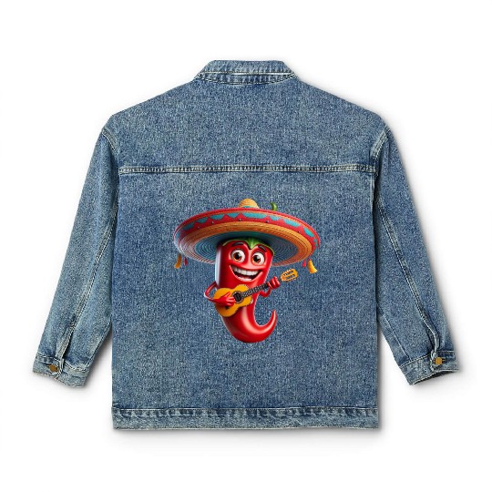 Spicy Mariachi Pepper Classic Women's Denim Jackets