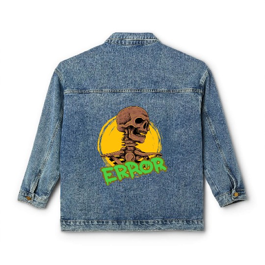 skeleton back from the dead Classic Women's Denim Jackets