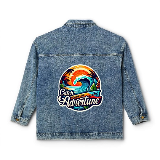 Wanderlust Waves Classic Women's Denim Jackets