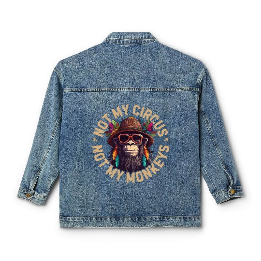 NOT MY CIRCUS NOT MY MONKEYS Classic Women's Denim Jackets