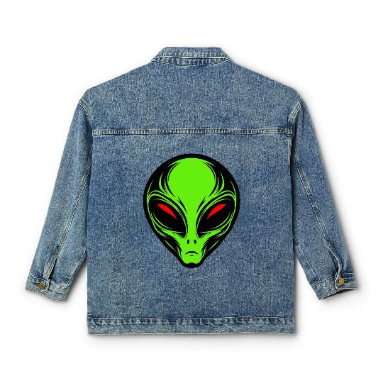 Green Alien Classic Women's Denim Jackets