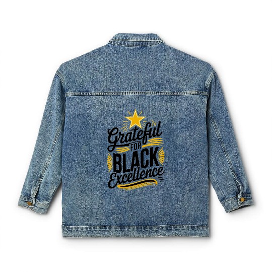 Grateful for Black Excellence Classic Women's Denim Jackets
