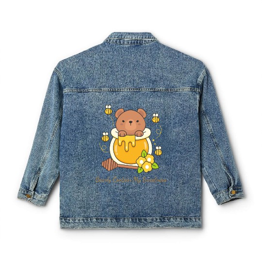 Bearly Contain My Sweetness Classic Women's Denim Jackets