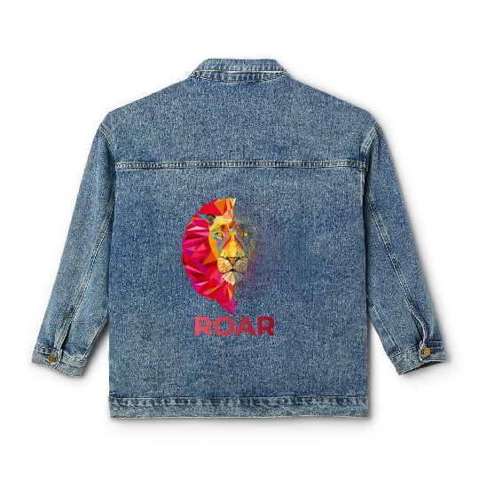 Roar King Lion Classic Women's Denim Jackets