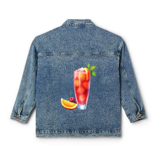 Berry Citrus Cocktail Classic Women's Denim Jackets