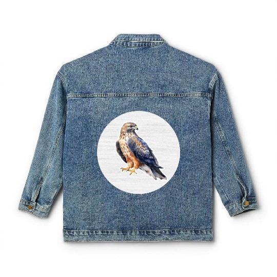 Hawk Watercolor Drawing Classic Women's Denim Jackets