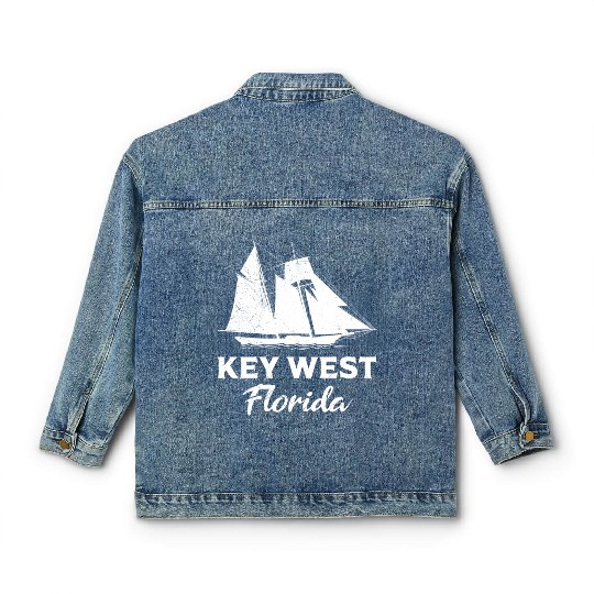 KEY-WEST FLORIDA Sailing Sunshine-State West Keys Classic Women's Denim Jackets