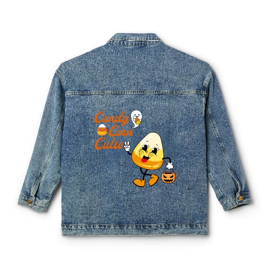 Candy Corn Cutie Classic Women's Denim Jackets