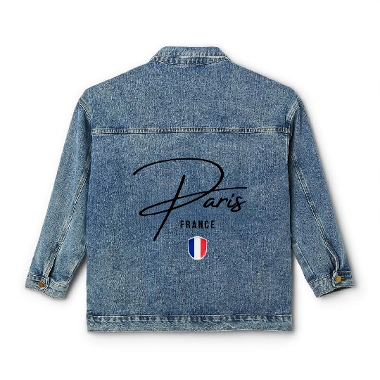 I love Paris, Paris France Classic Women's Denim Jackets