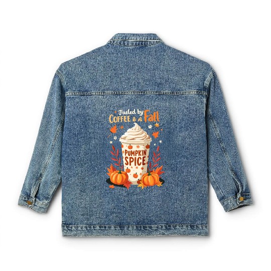 Fueled by Coffee & Fall Vibes Classic Women's Denim Jackets