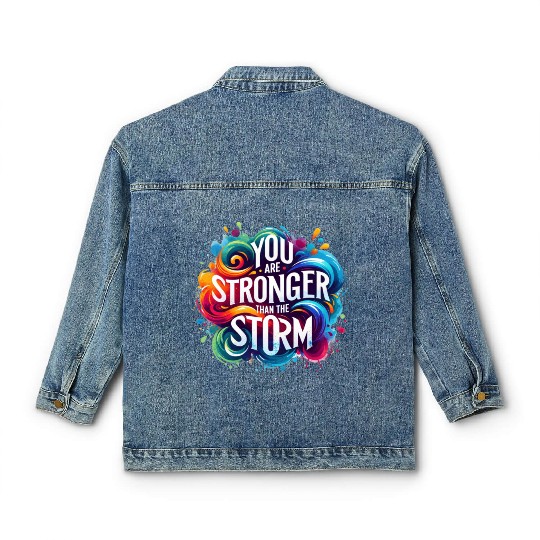 Wellness Collection - Stronger Than the Storm Classic Women's Denim Jackets