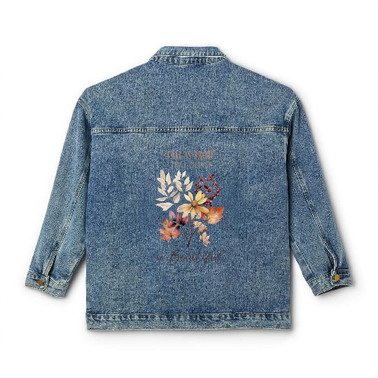 Beautiful Change - Fall Leaves Inspiration Classic Women's Denim Jackets