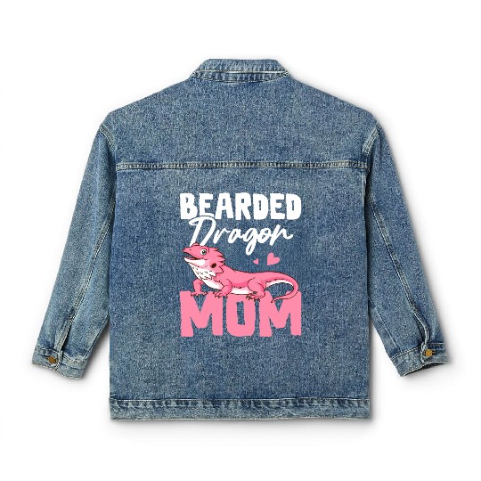Bearded Dragon Mom Lizard Lover Classic Women's Denim Jackets