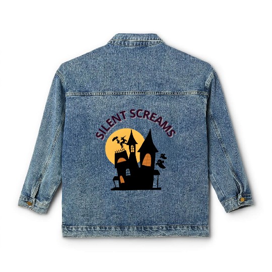 Whispers of the Haunted House Design Classic Women's Denim Jackets