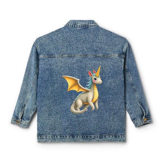 Little Sweet Unicorn Dragon Classic Women's Denim Jackets