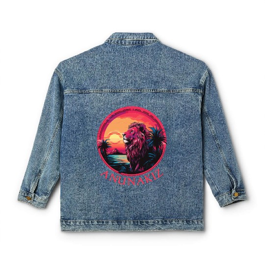 Anunakiz Lion of Ishtar’s Horizon Classic Women's Denim Jackets