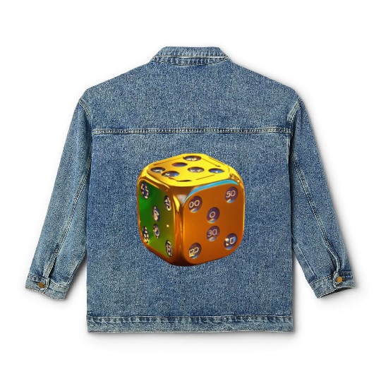 Dice Game Boy Casino 3D Art Classic Women's Denim Jackets
