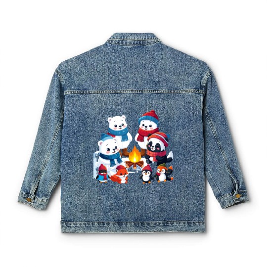 Winter Wonderland Critters Classic Women's Denim Jackets
